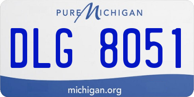 MI license plate DLG8051