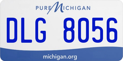 MI license plate DLG8056