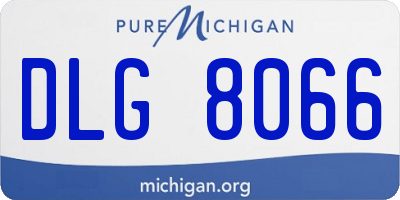 MI license plate DLG8066
