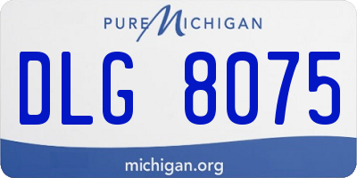MI license plate DLG8075