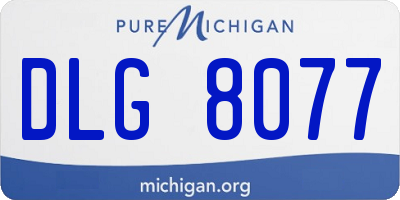 MI license plate DLG8077