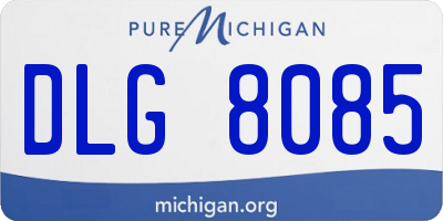 MI license plate DLG8085