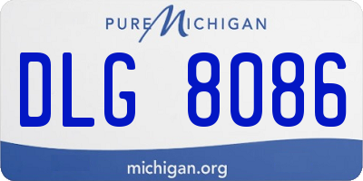 MI license plate DLG8086