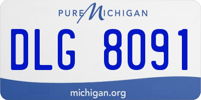 MI license plate DLG8091