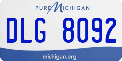 MI license plate DLG8092