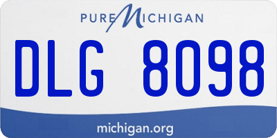 MI license plate DLG8098