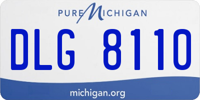 MI license plate DLG8110