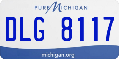 MI license plate DLG8117