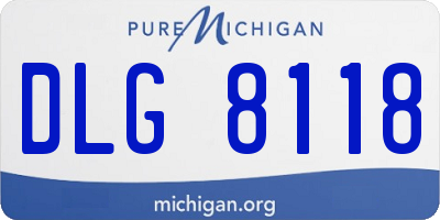 MI license plate DLG8118