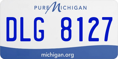MI license plate DLG8127