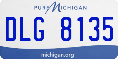 MI license plate DLG8135