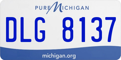 MI license plate DLG8137
