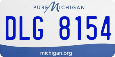 MI license plate DLG8154