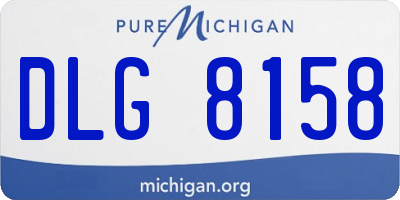 MI license plate DLG8158