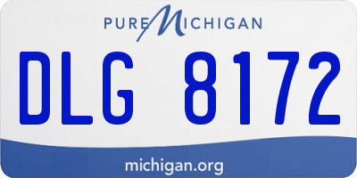 MI license plate DLG8172