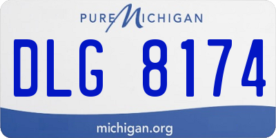 MI license plate DLG8174