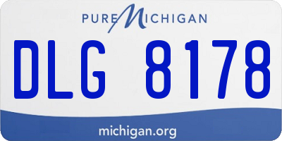 MI license plate DLG8178