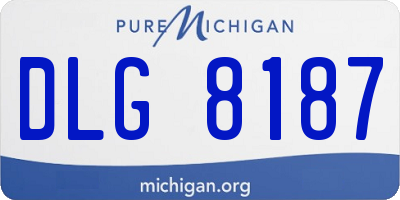 MI license plate DLG8187