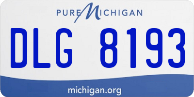 MI license plate DLG8193
