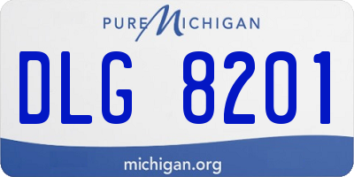 MI license plate DLG8201