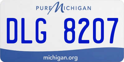 MI license plate DLG8207