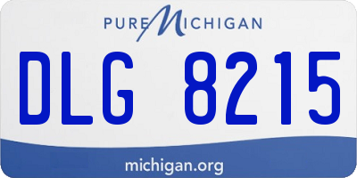 MI license plate DLG8215