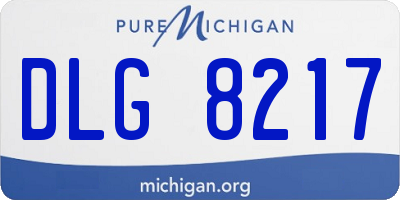 MI license plate DLG8217
