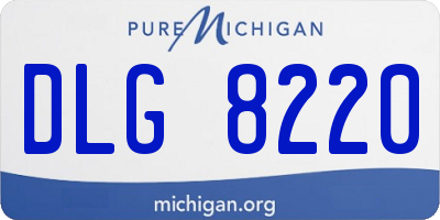 MI license plate DLG8220