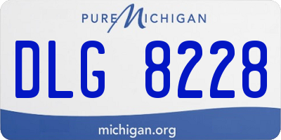 MI license plate DLG8228