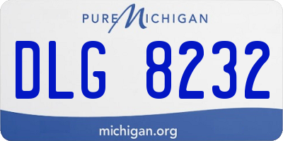 MI license plate DLG8232