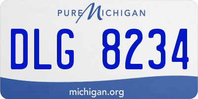 MI license plate DLG8234