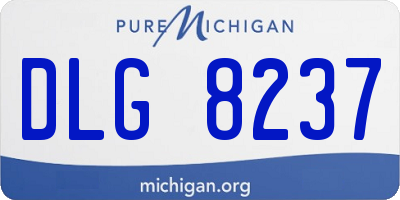 MI license plate DLG8237