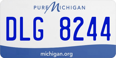 MI license plate DLG8244