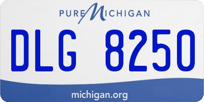 MI license plate DLG8250