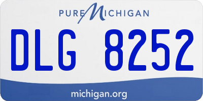 MI license plate DLG8252