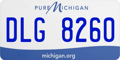 MI license plate DLG8260