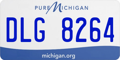 MI license plate DLG8264