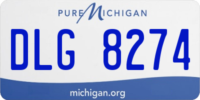 MI license plate DLG8274