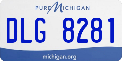MI license plate DLG8281