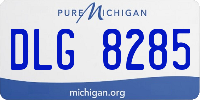 MI license plate DLG8285