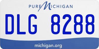 MI license plate DLG8288
