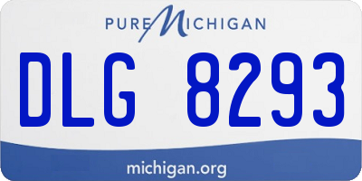 MI license plate DLG8293