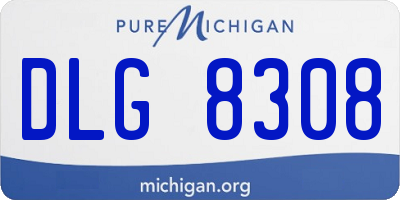 MI license plate DLG8308