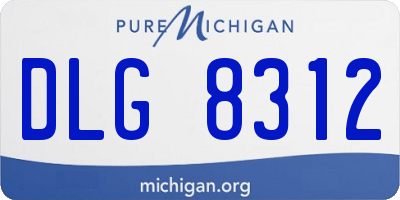 MI license plate DLG8312
