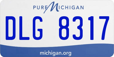 MI license plate DLG8317