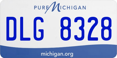MI license plate DLG8328