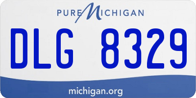 MI license plate DLG8329