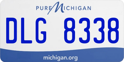 MI license plate DLG8338