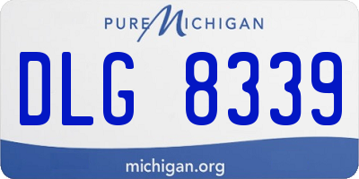 MI license plate DLG8339