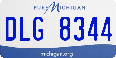 MI license plate DLG8344